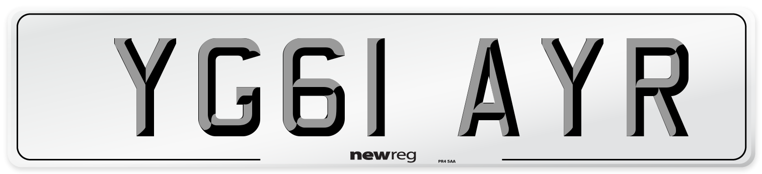 YG61 AYR Number Plate from New Reg